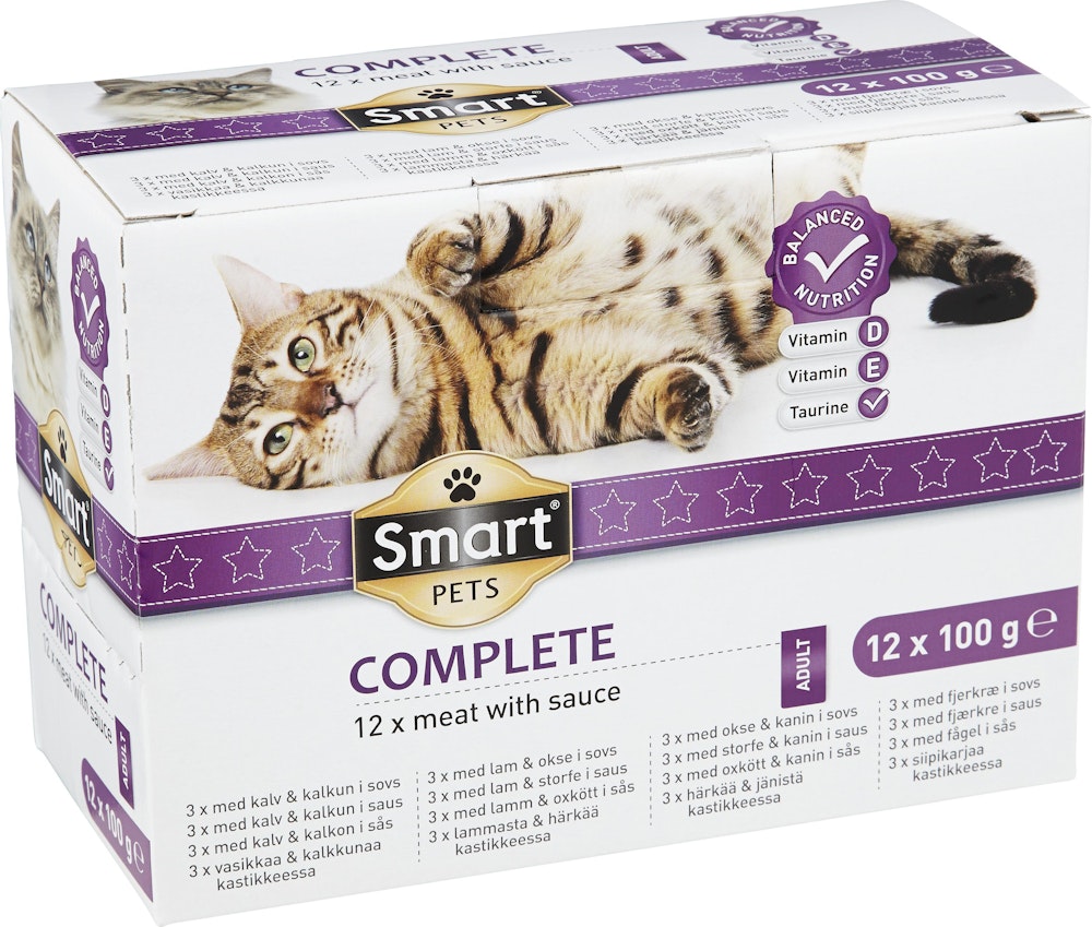 Smart Pets Kattmat 12x Meny Kött Smart Pets