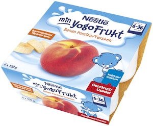 Nestlé Min YogoFrukt Persika & Banan 6M 4x100g Nestlé