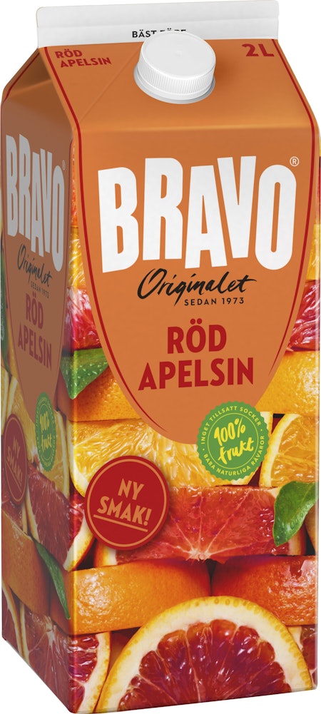 Bravo Juice Röd Apelsin 2L Bravo