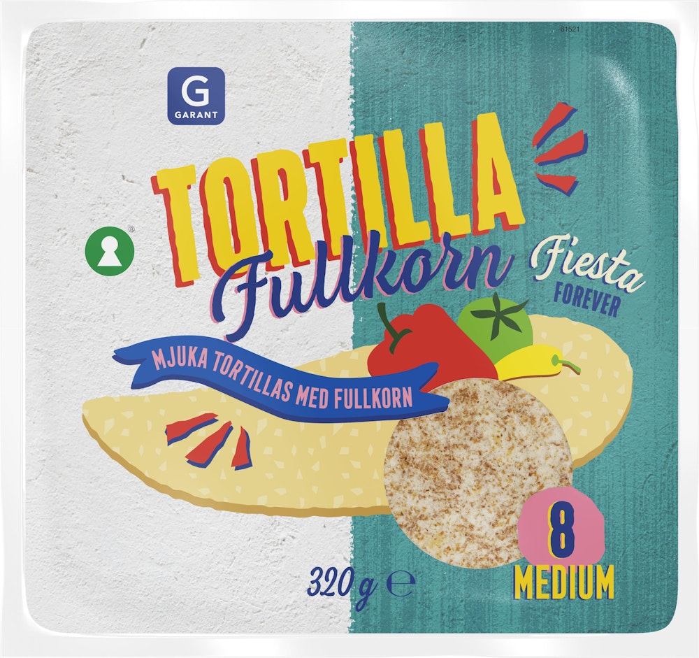 Garant Tortillas Fullkorn Medium 8-p Garant