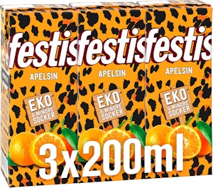 Festis Apelsin EKO 3x200ml