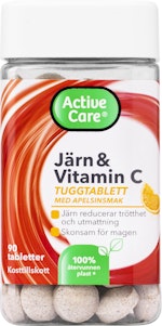 Active Care Tuggtablett Järn & Vitamin C 90-p