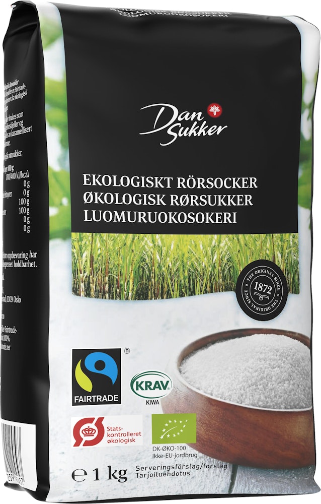 Dan Sukker Rörsocker EKO/KRAV/Fairtrade Dansukker