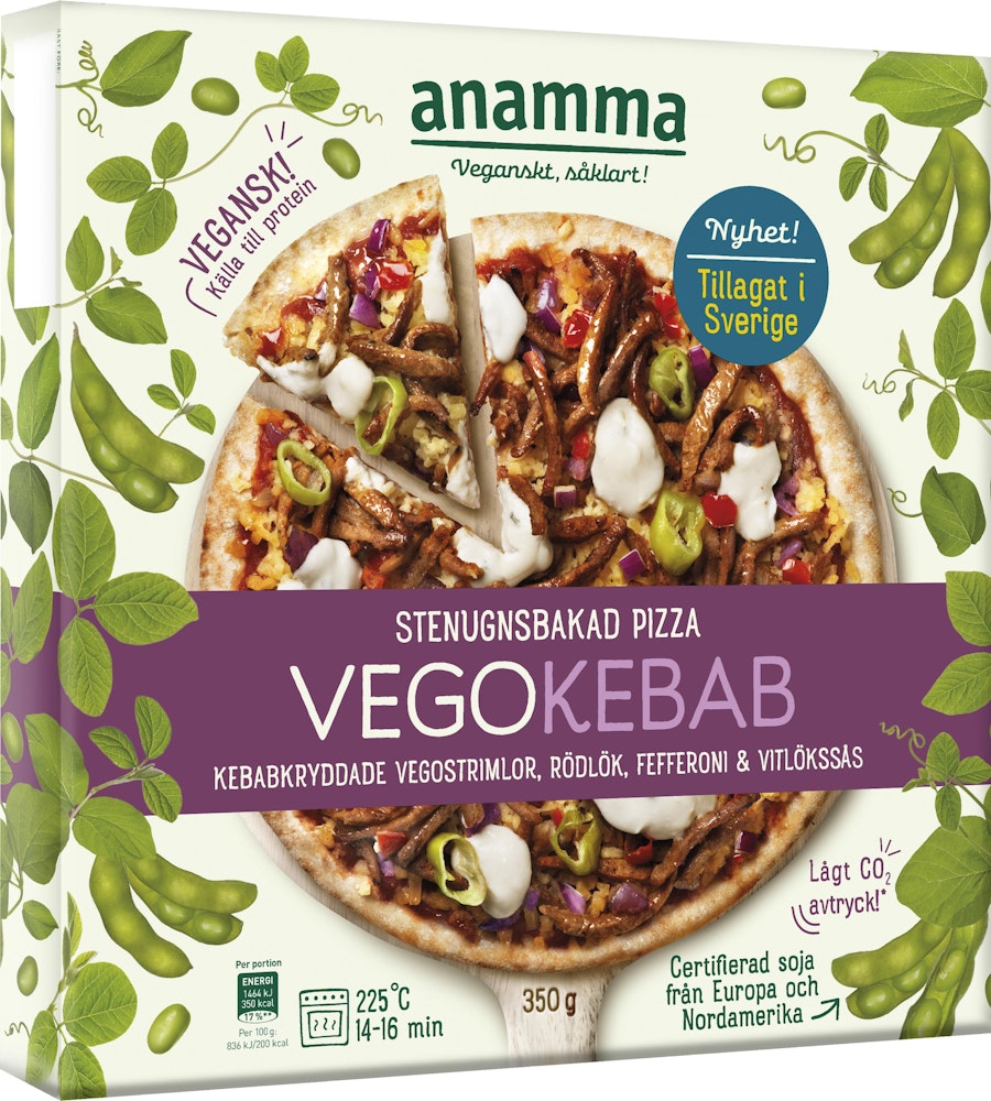 Anamma Pizza Vegokebab Fryst Anamma