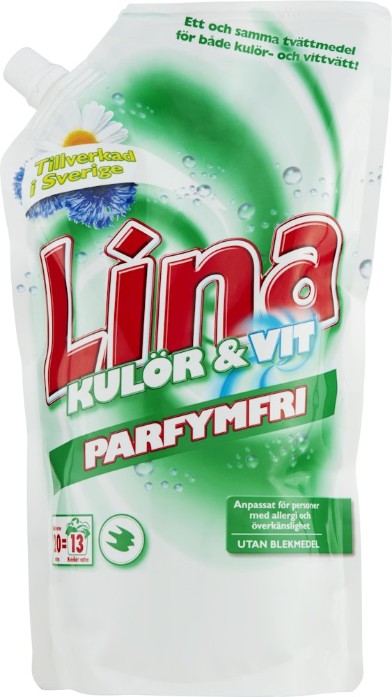 Lina Flytande Tvättmedel Kulör & Vit Parfymfri Lina