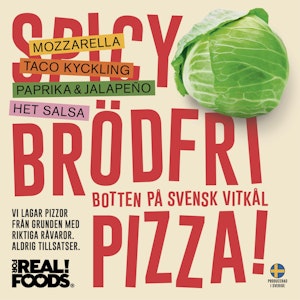 FOR REAL! FOODS Vitkålspizza Taco Fryst 280g FOR REAL! FOODS