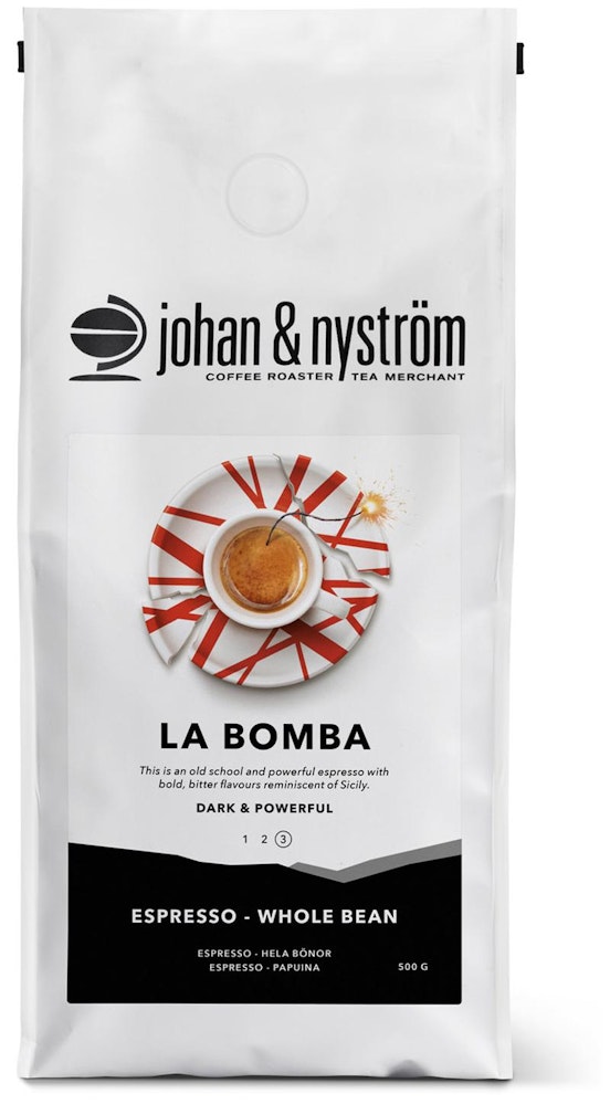 Johan & Nyström Kaffe Espresso La Bomba Hela Bönor 500g Johan & Nyström