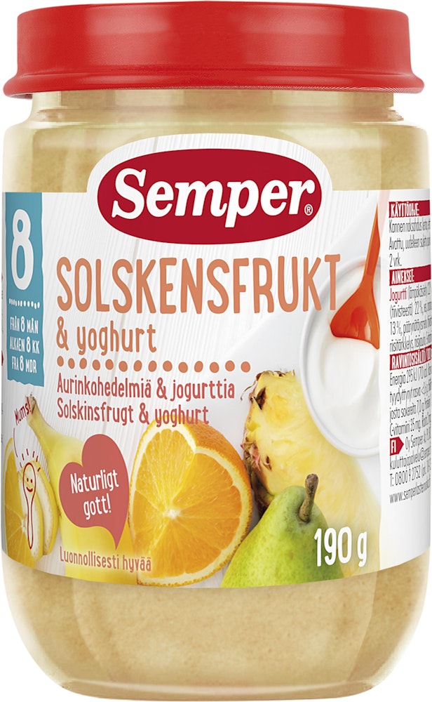 Semper Solskensfrukt med Yoghurt 8M Semper