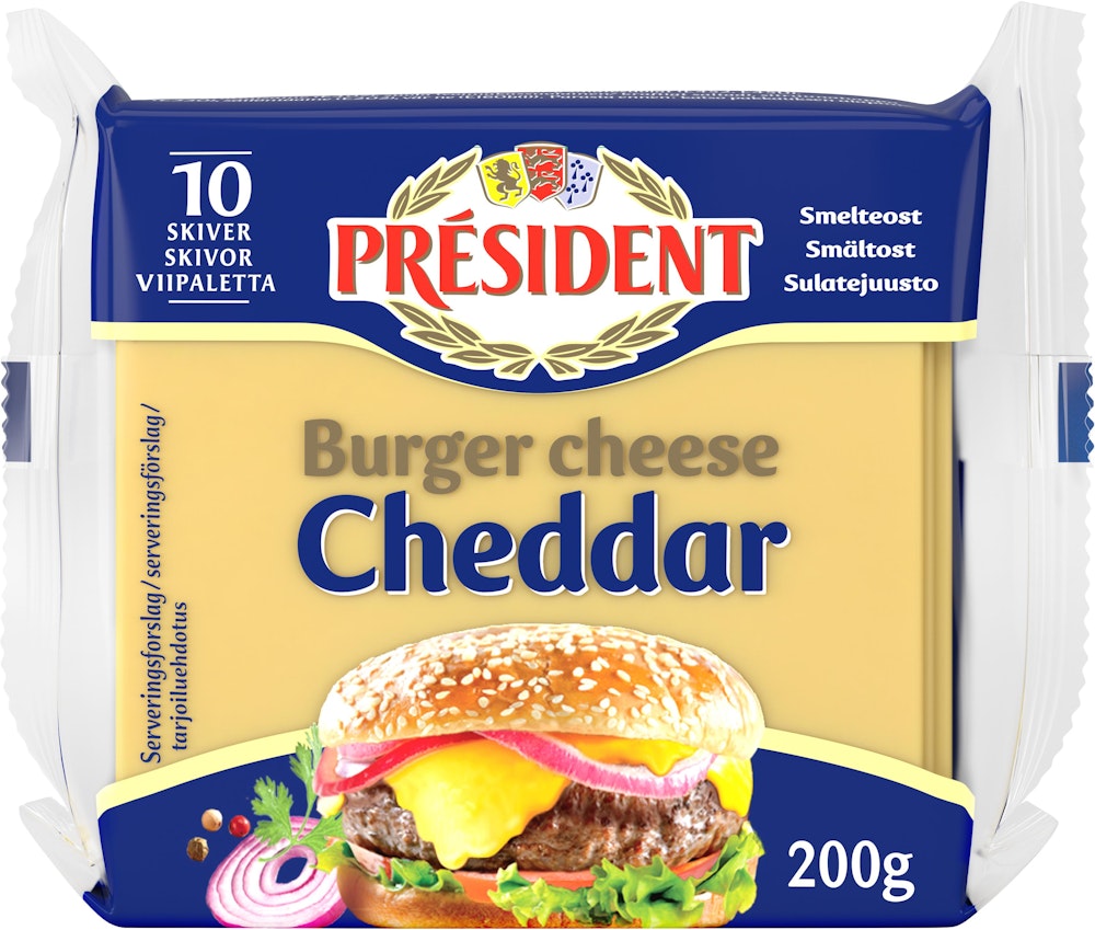 President Burger Cheese Cheddar 200g Président