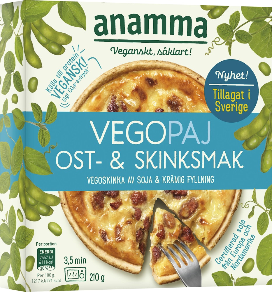Anamma Vegopaj Ost-& Skinksmak Fryst Anamma