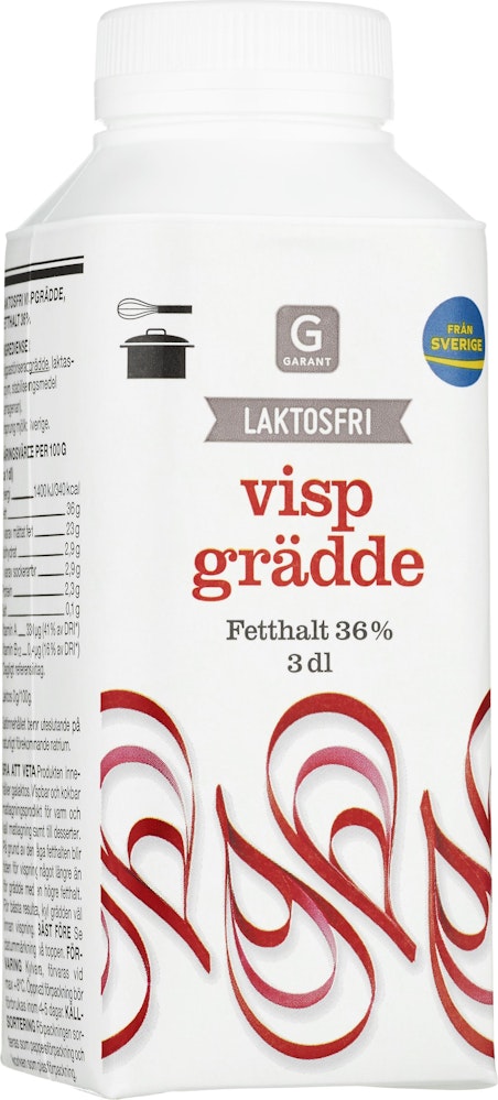 Garant Vispgrädde Laktosfri 36% 3dl Garant