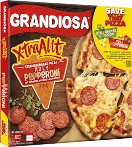 Grandiosa Pizza X-Tra Allt Pepperoni Fryst 350g Grandiosa