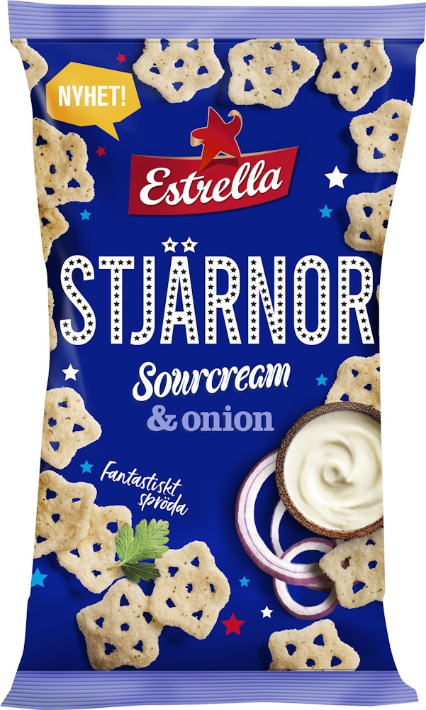 Estrella Stjärnor Sourcream & Onion 85g Estrella