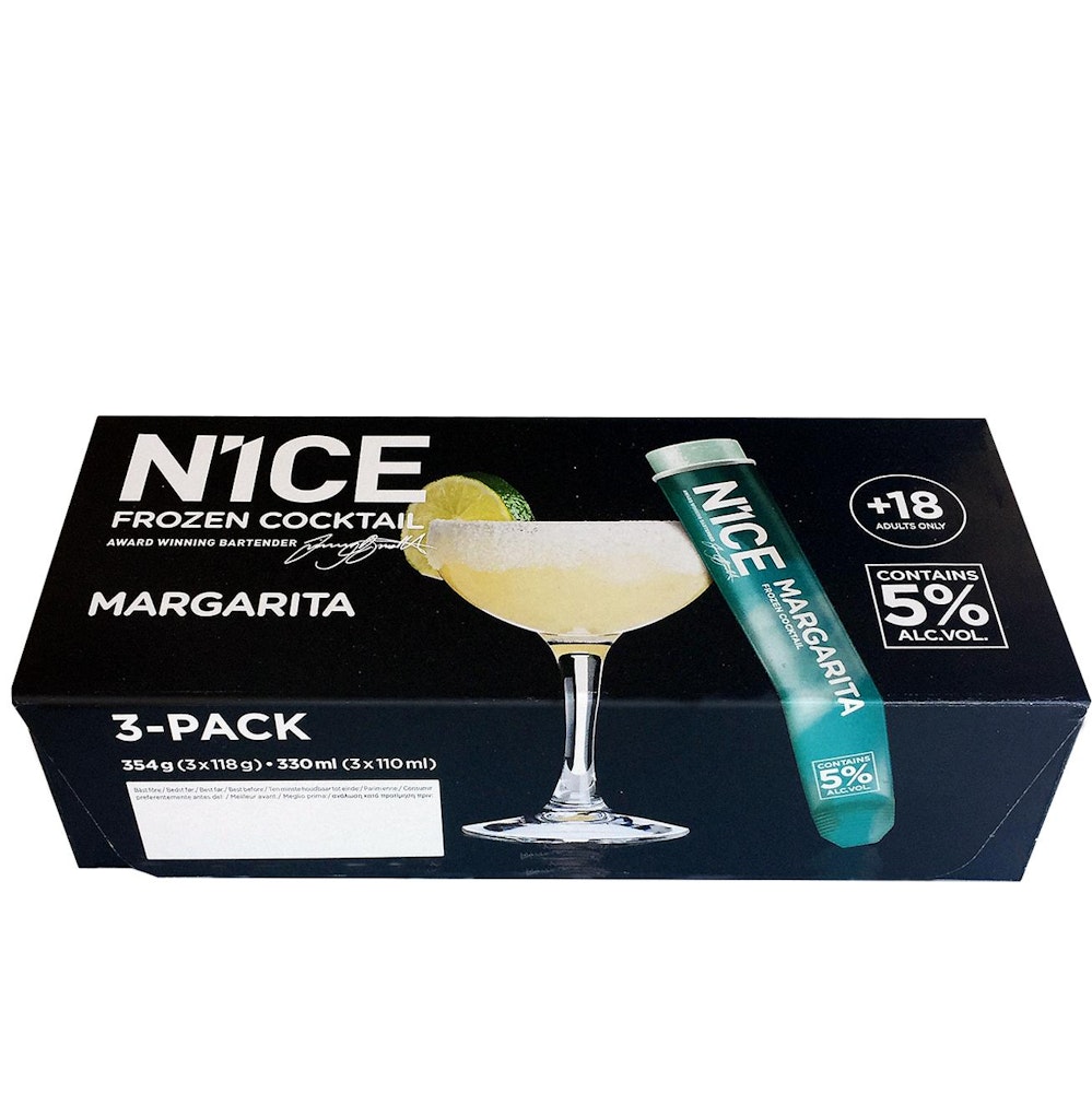 N1ce Cocktail Glass Cocktail Margarita 3,4% Alkohol Fryst 3-p N1ce Cocktail