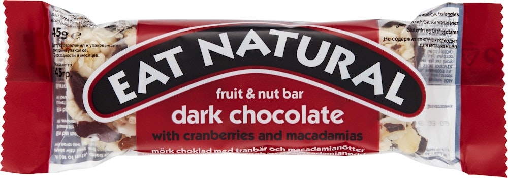 Eat Natural Bar Tranbär/Macadamia/Mörk Choklad Eat Natural