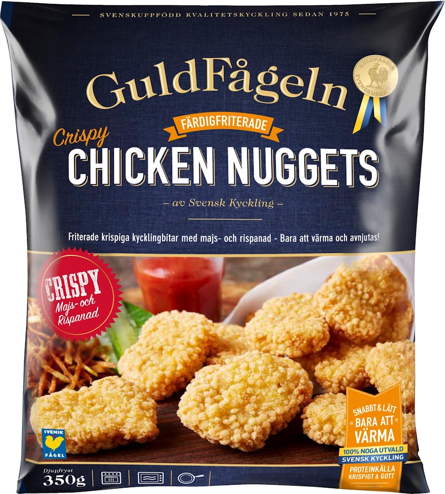 Guldfågeln Chicken Nuggets Crispy Fryst 350g Guldfågeln
