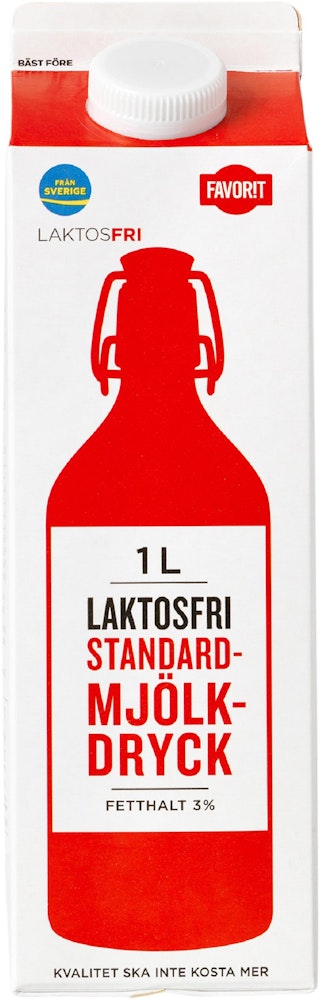 Favorit Standardmjölk Laktosfri 3% 1L Favorit