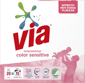 Via Tvättmedel Koncentrat Color Sensitive 750g Via