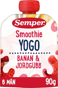 Semper Smoothie Yoghurt Jordgubb 6M 90g Semper