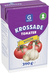 Garant Krossade Tomater Vitlök 390g Garant