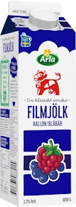 Arla Ko Filmjölk Blåbär/Hallon 2,7% 1000g Arla