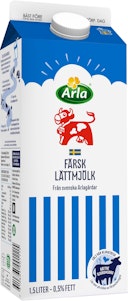Arla Ko Färsk Lättmjölk 0,5% 1,5L Arla