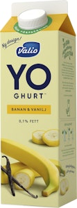 Valio Yoghurt Banan & Vanilj 0,1% 1000g Valio