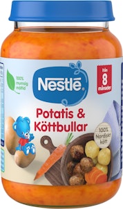 Nestlé Barnmat Potatis & Köttbullar 8M 190g Nestlé