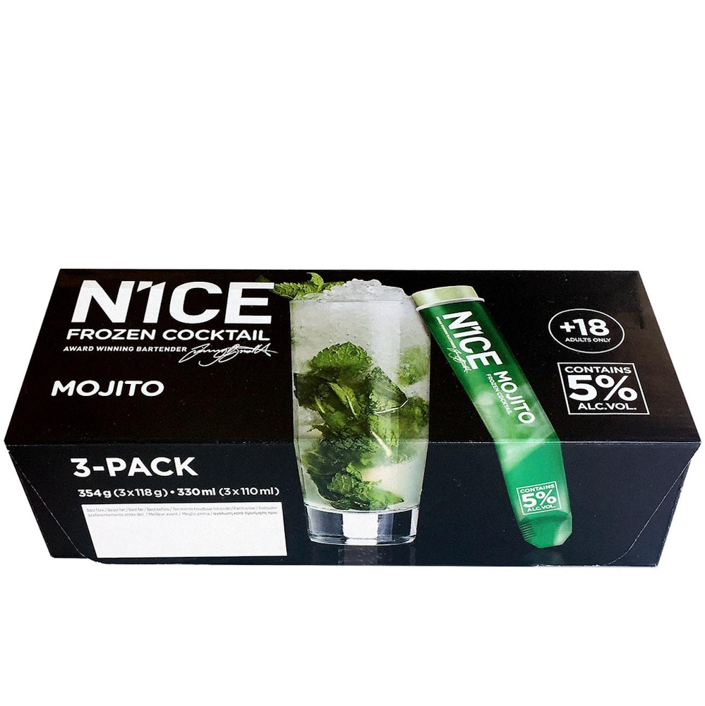N1ce Cocktail Glass Cocktail Mojito 3,4% Alkohol Fryst 3-p N1ce Cocktail