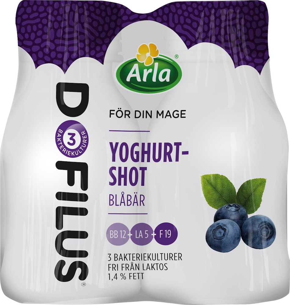 Arla Dofilus Yoghurt Shot Blåbär 4x Arla