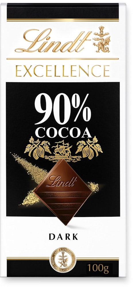 Lindt Excellence Mörk Chokladkaka 90% 100g Lindt