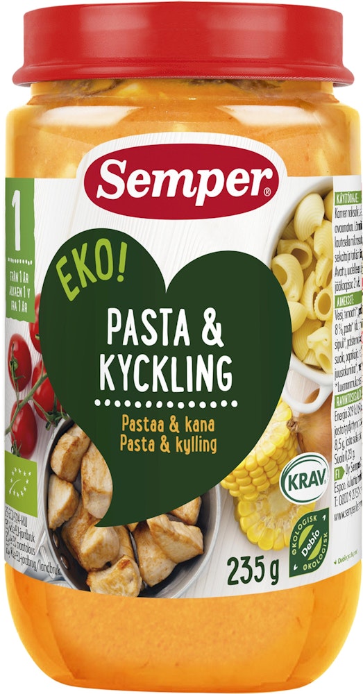 Semper Pasta & Kyckling 1år EKO Semper