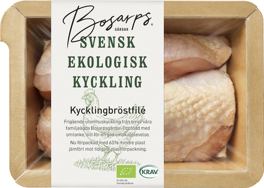 Bosarp Kycklingbröstfilé EKO/KRAV ca 475g Bosarp