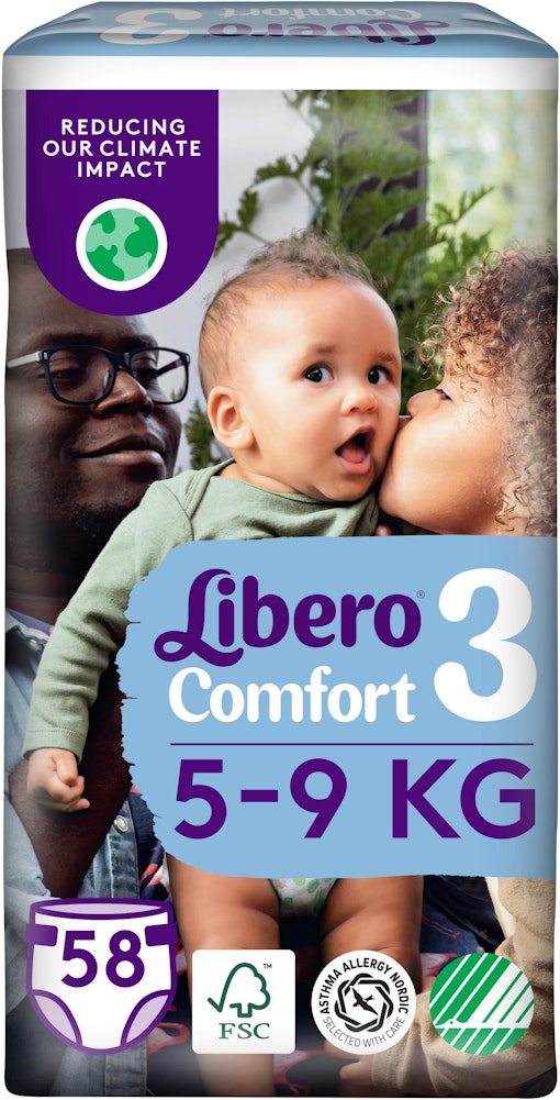 Libero Blöja Comfort (3) 5-9kg 58-p Libero