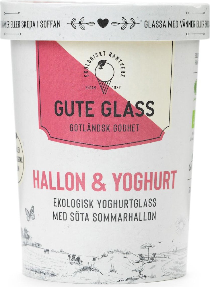 Gute glass Hallon & Yoghurt EKO Gute Glass