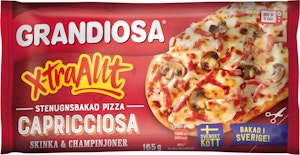 Grandiosa Mini Pizza Capricciosa X-Tra Allt Fryst 165g Grandiosa