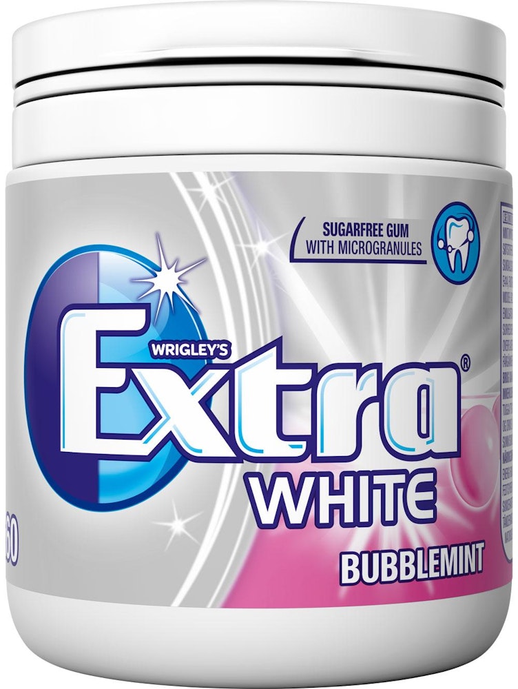 Extra White Bubbelmint Sockerfri 60-p Wrigley's