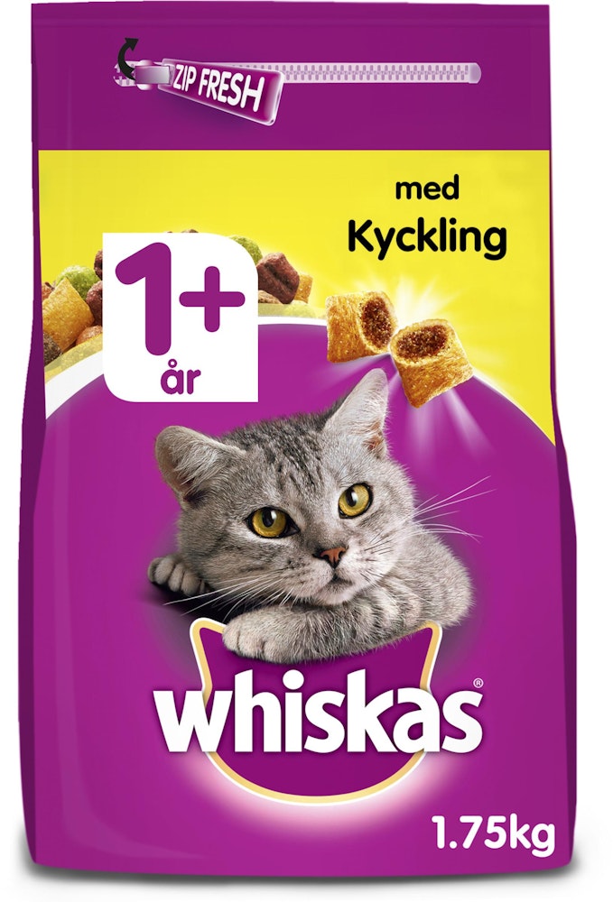 Whiskas Torrfoder Kyckling 1år+ Whiskas