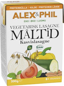 Alex&Phil Lasagne Vegetarisk 8M EKO/KRAV 200g Alex&Phil