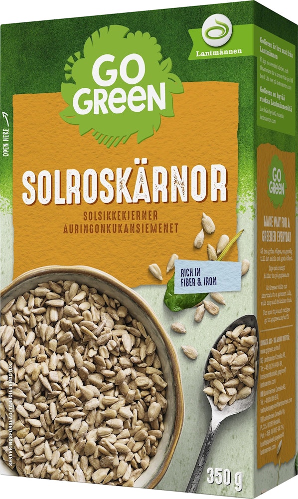 GoGreen Solroskärnor Naturella 350g Go Green