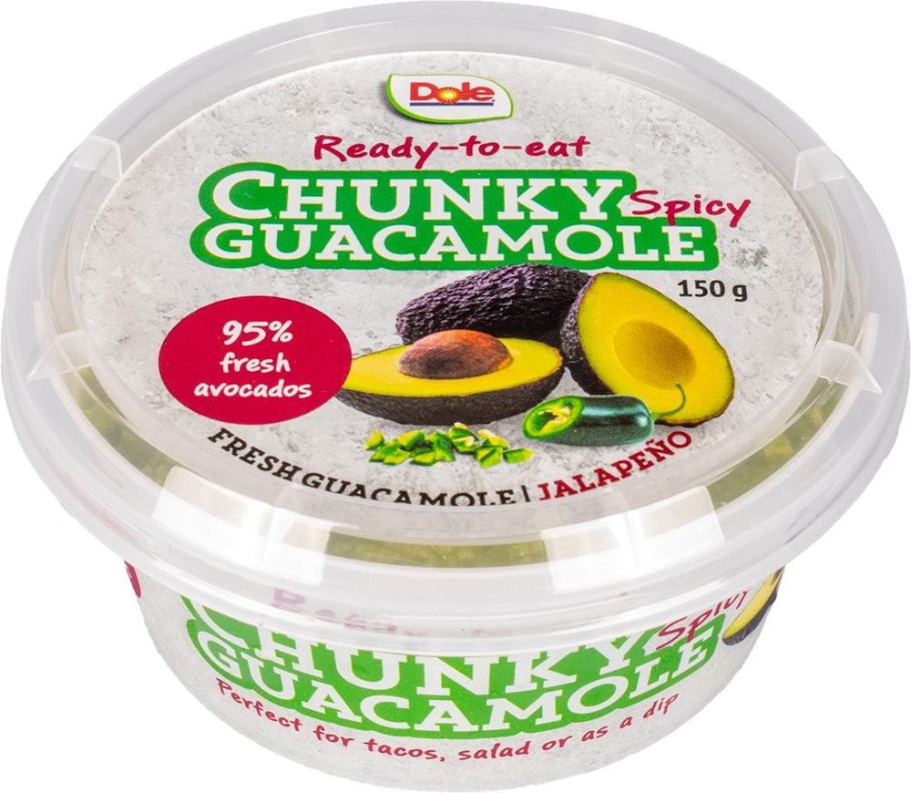 Dole Guacamole Färsk Spicy 95% Avokado 150g