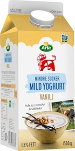 Arla Ko Yoghurt Lättsockrad Vanilj 1,5% 1500g Arla