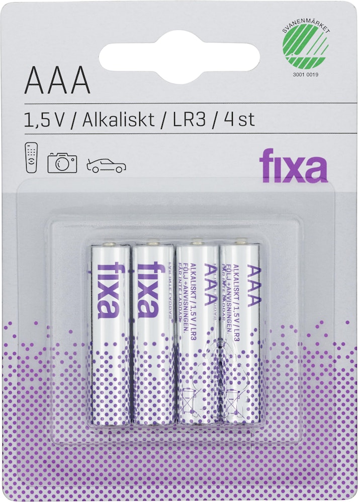 Fixa Batterier AAA 4-p Fixa