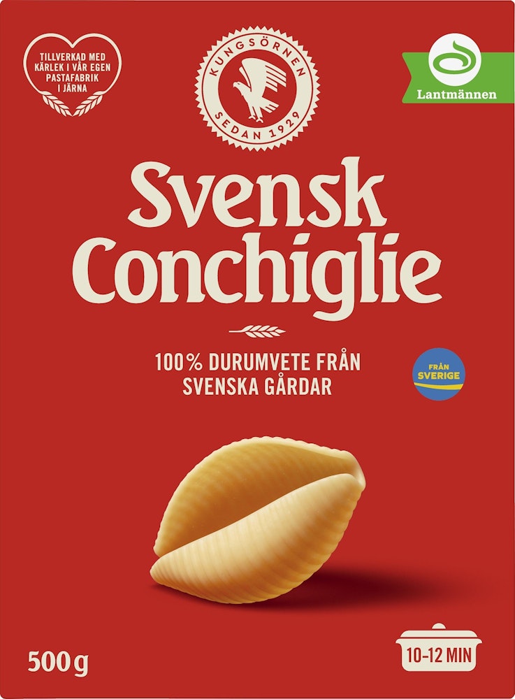 Kungsörnen Pasta Svensk Conchiglie 500g Kungsörnen