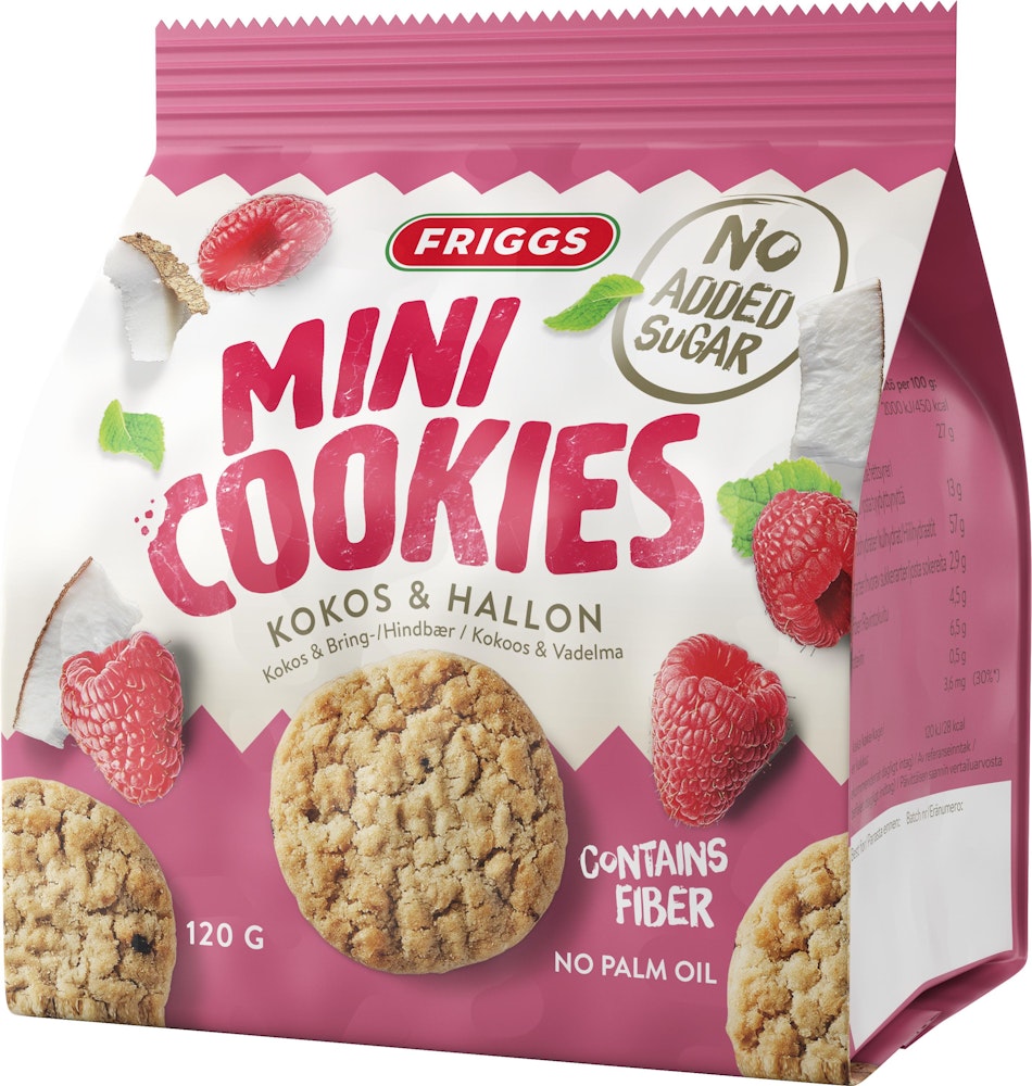 Friggs Mini Cookies Hallon/Kokos Friggs