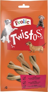 Frolic Twistos Hundgodis Oxkött 6-p Frolic