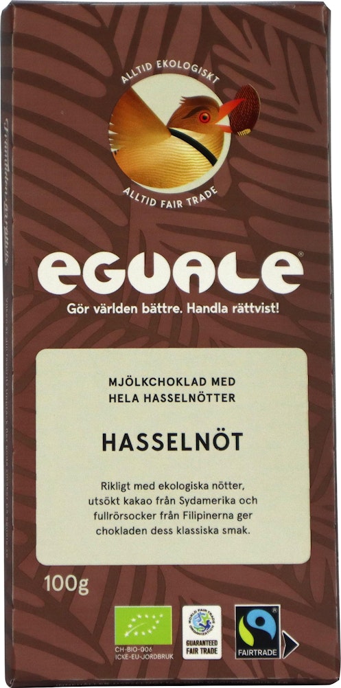 Eguale Choklad Hasselnöt 32% EKO/Fairtrade 100g Eguale