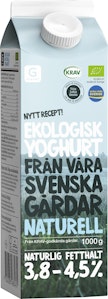 Garant Eko Yoghurt Naturell 3,8-4,5% EKO/KRAV 1000g Garant Eko