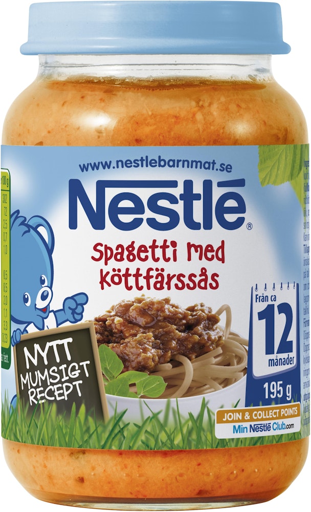 Nestlé Spagetti Köttfärssås 12M Nestlé