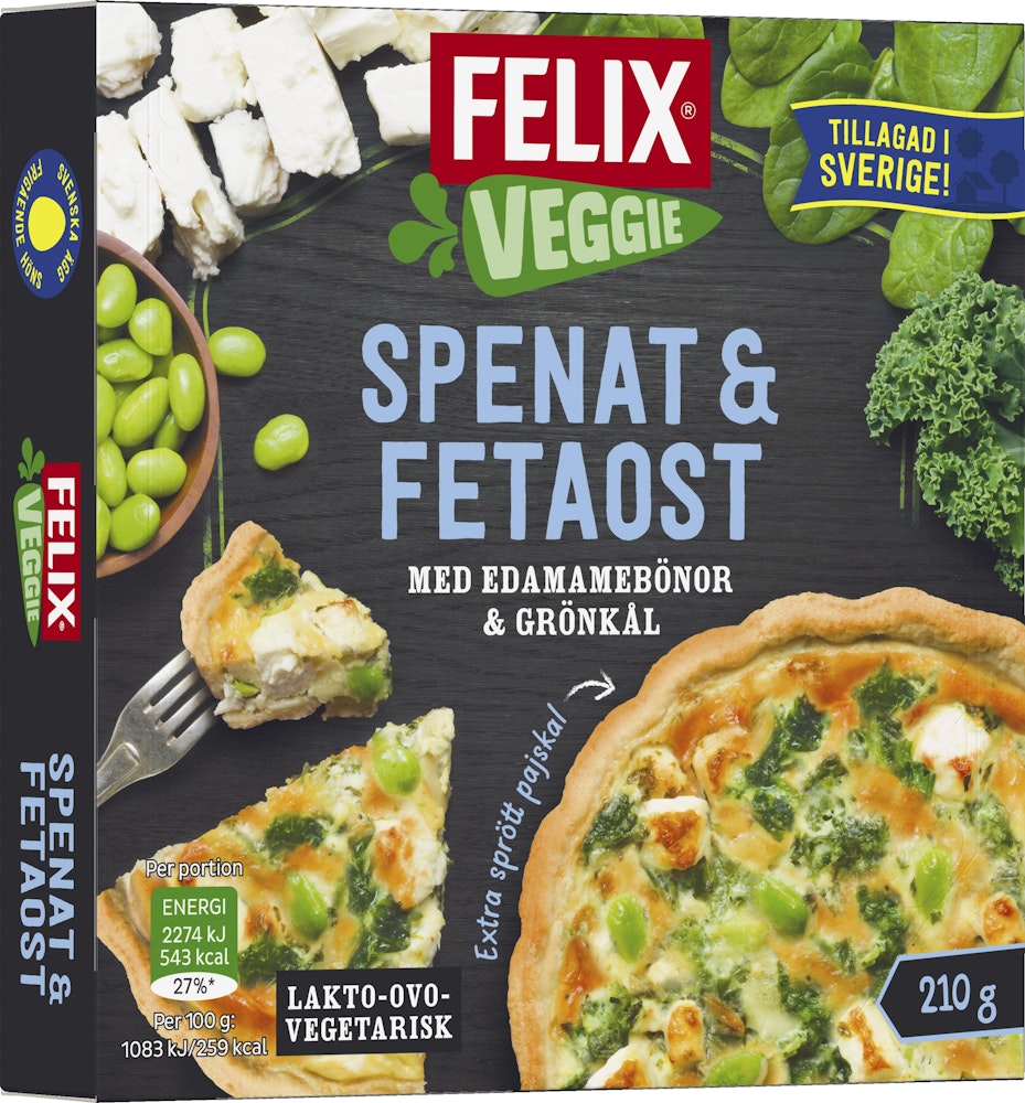 Felix Paj Veggie Spenat & Feta Fryst Felix